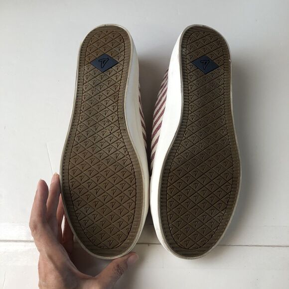 SPERRY Women’s Crest Vibe Slip On Shoes Red/White Stripes Size 11 - Picture 8 of 11